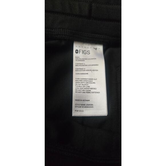 Figs Zamora Jogger Scrub Pants Ladies Size Small Black - Picture 7 of 7